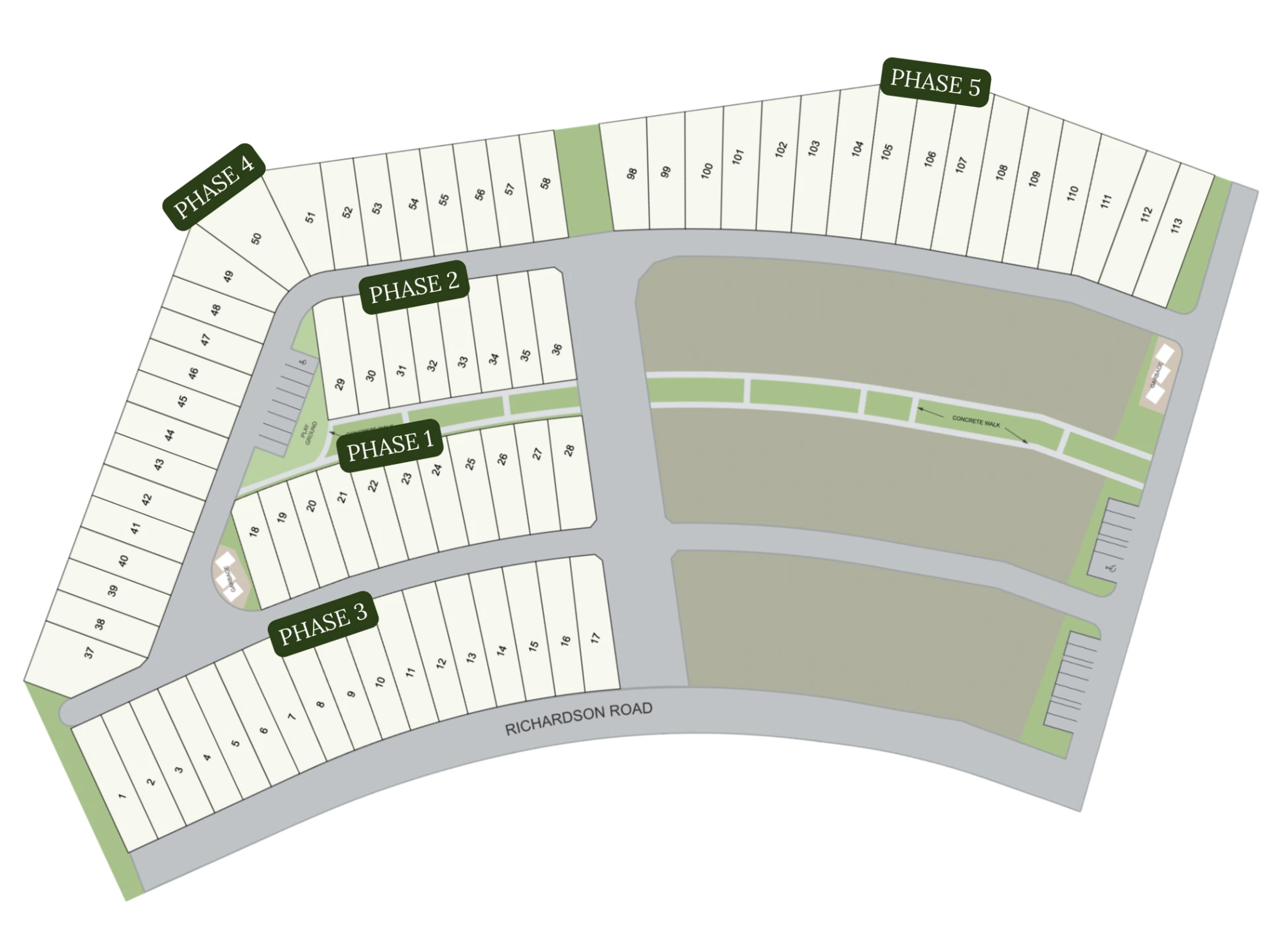 Hexo Homes interactive site plan for Hampton Village