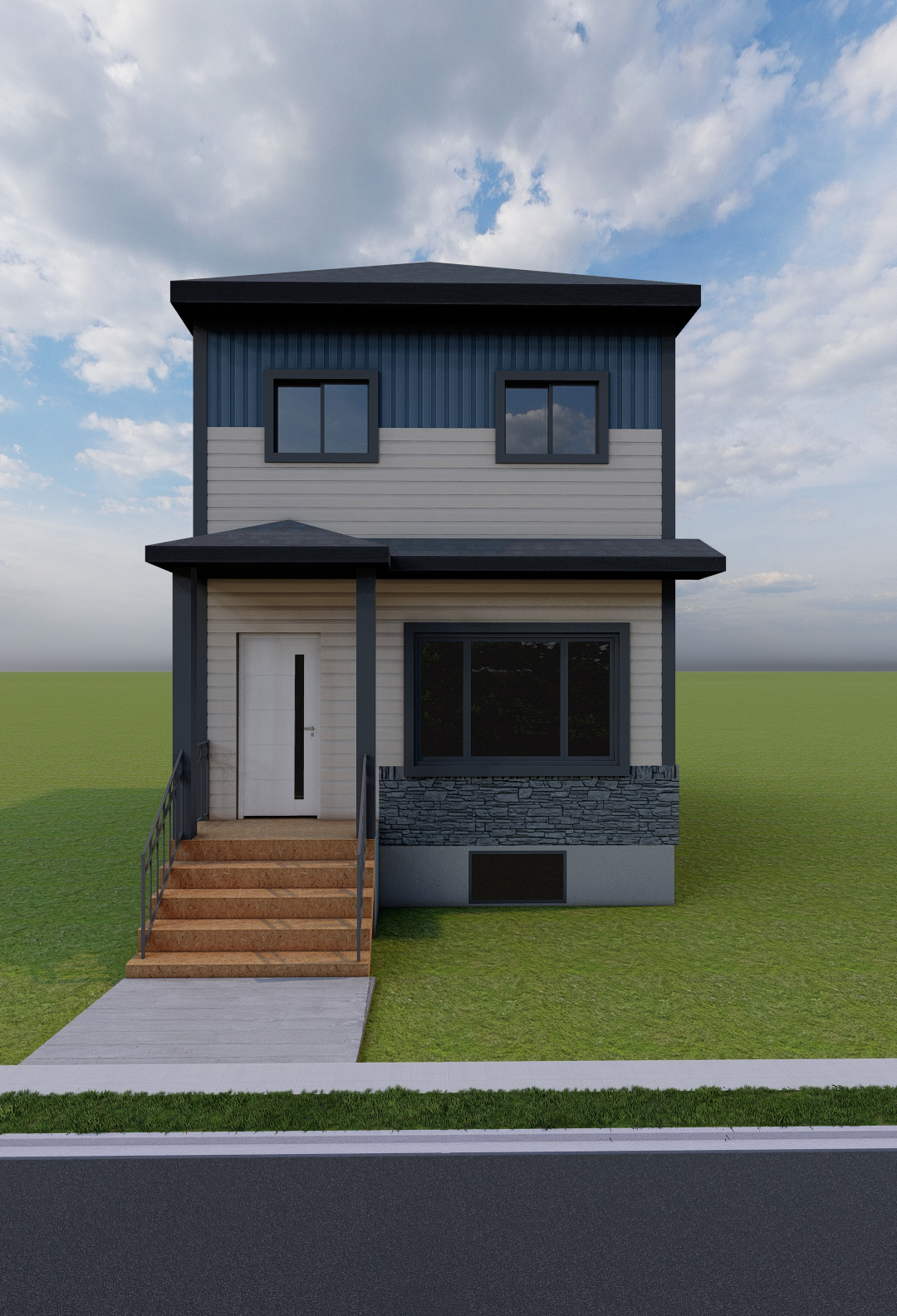 Hexo Homes new build exterior finish in Saskatoon